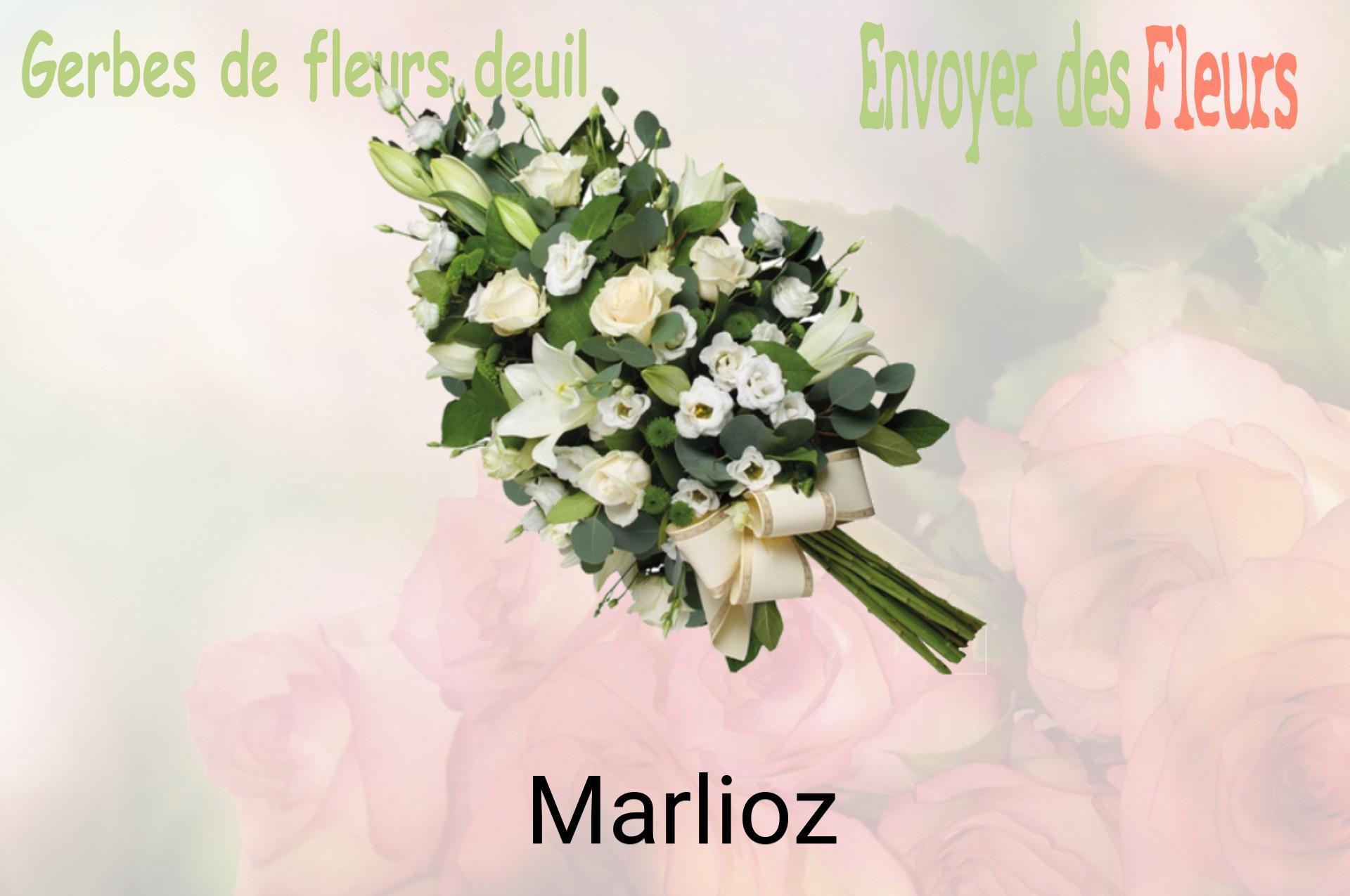 Gerbe de fleurs de deuil livrée à Marlioz